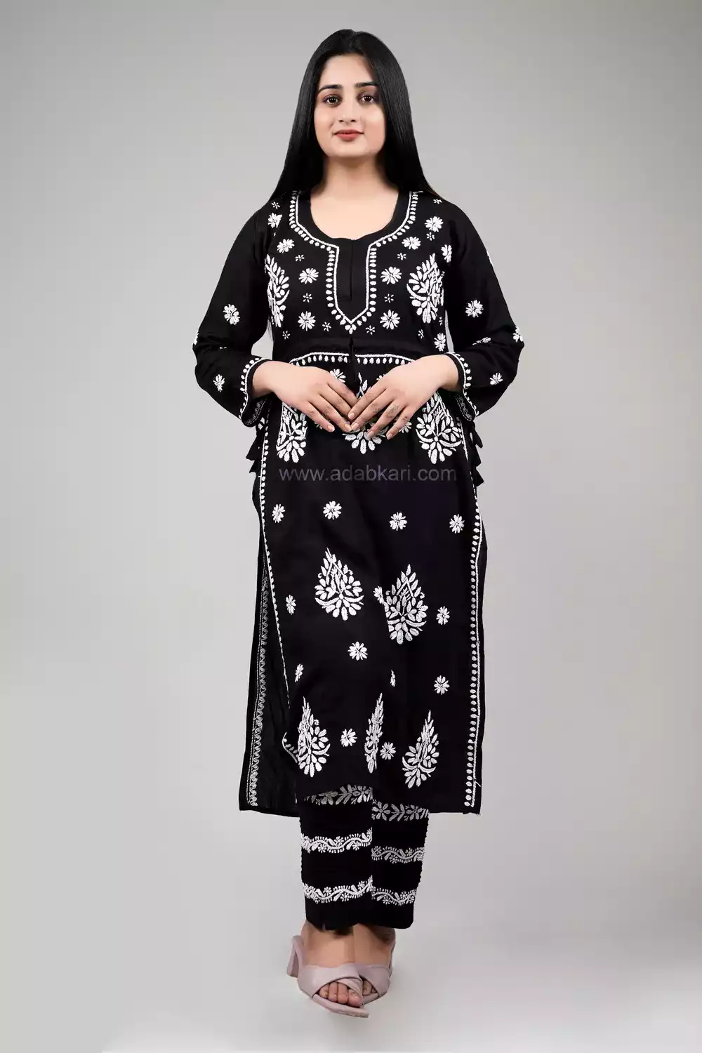 Free Inner Women Georgette Chikankari Short Jaal Kurta Ethnic Wear Handmade Lucknowi  Chikan Kurti Short Top Kurta Top Hand Embroided Top - Etsy Finland